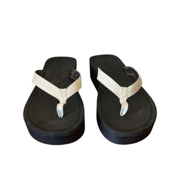 OluKai Women's Black and White Sandals - Picture 4 of 12